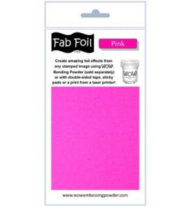 Wow Fabulous Foil Pink 1mtr X 10cm