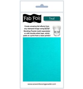 Wow Fabulous Foil Teal 1mtr X 10cm