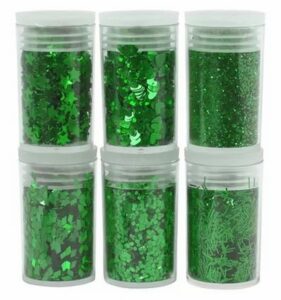 Glitter En Pailletten Set Groen 6x5 Gr
