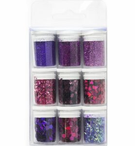 Glitter Set Paars 9 X 3.5 4gr.