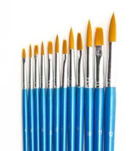 Artist Brush Set (6x Flat, 6x Round)