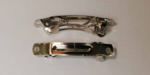 French Barette / French Clip Zilverkleurig 4 Cm 5 Stuks