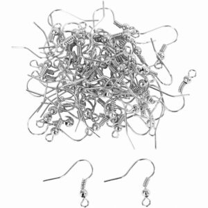 Oorbel, H: 18 Mm, Zilverkleurig 5 Paar