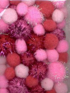 Pom Poms Set Roze Incl Glitter 50 St 2 Cm, 2.5 Cm, 3.5 Cm