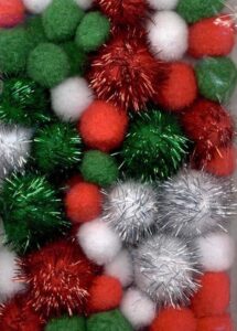 Pom Poms Set Kerst Incl Glitter 50 St 2 Cm, 2.5 Cm, 3.5 Cm