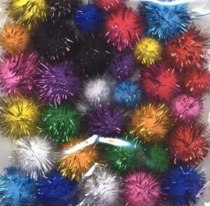 Mix Pom Pom Assorti Incl Glitter 33 St 1.5 Cm 2.0 Cm