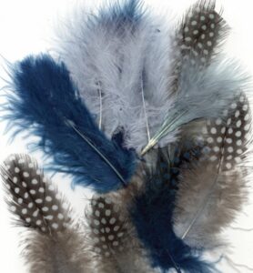 Marabou & Guinea Fowl Mix Ocean