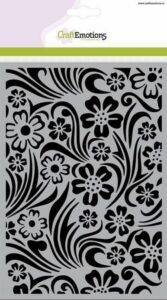 Craftemotions Mask Stencil Achtergrond Bloem Swirl Blad