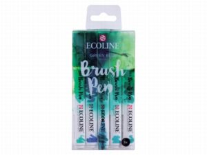 Ecoline Brushpen Set Green Blue
