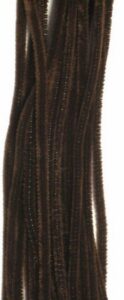 Chenille Draad, 6 Mm, Bruin 50 Stuks In Zakje