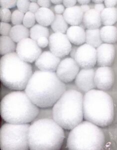 Pom Poms Set Wit 1.0 1.5 2.0 2.5 Cm