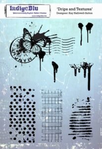 Indigoblu Stempel Drips And Textures A5 Cling Stamp