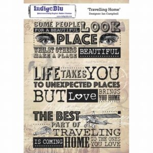 Indigoblu Stempel Traveling Home A5 Cling Stamp