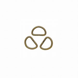 Metalen D Ring 15mm Bronskleur 10 Stuks