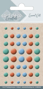Card Deco Essentials Enamel Dots Orange Blue Green