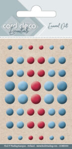 Card Deco Essentials Enamel Dots Blue And Red
