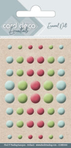 Card Deco Essentials Enamel Dots Blue Green And Red