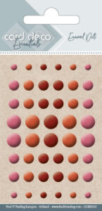 Card Deco Essentials Enamel Dots Pearl Bordeaux