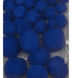 Pom Poms Blauw 1.0 1.5 2.0 2.5 Cm