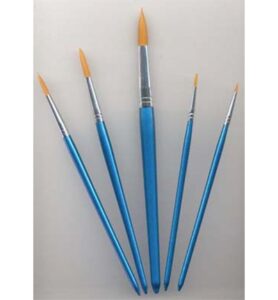 Artist Brush Set, 1x Liner, 4x Round, 5 Pcs