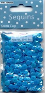 Pailletten Ab Kleur Baby Blauw 6 Mm 10 Gr