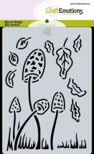 Craftemotions Mask Stencil Magic Forest Paddenstoelen