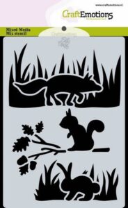 Craftemotions Mask Stencil Magic Forest Dieren