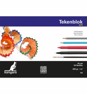 Tekenblok A4 200 Grams Kangaro
