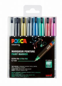 Posca Set 1mr 8 Stuks Assortiment Metallic