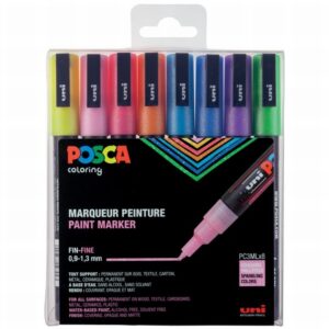 Posca Set 3mr 8 Stuks Assortiment Glitter