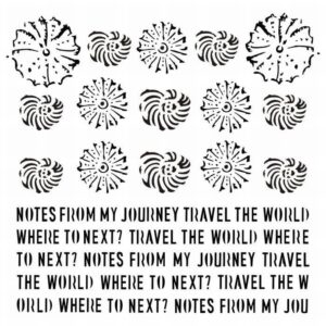 13 Arts Mixed Media Stencil Seashells