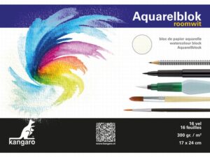 Kangaro Aquarelblok Roomwit 17 X 24 16 Vel 300 Grams