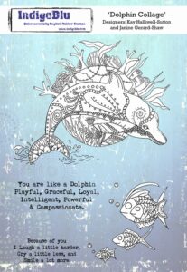 Indigoblu Stempel A5 Dolphin Collage