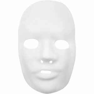 Kunststof Masker H: 24 Cm, B: 15,5 Cm