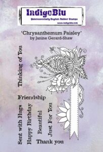 Indigoblu Stempel A6 Chrysanthenum Paisley