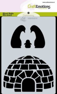 Craftemotions Mask Stencil Ilgo En Penguin A6 Carla Creaties