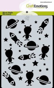 Craftemotions Mask Stencil In Space A6 Carla Creaties