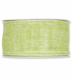 Lint Met Ijzerdraad Linnenlook Pale Green 8 Meter