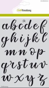Craftemotions Mask Stencil Alfabet Ck Handletter H = ±17 43m