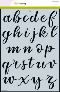 Craftemotions Mask Stencil Alfabet Ck Handletter H = ±25 60m