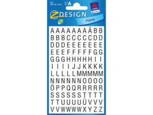 Letteretiket Z Design Home Zwart Op Wit, 2 Vel