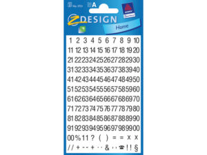 Cijferetiket Z Design Home Zwart Op Wit, 2 Vel
