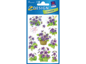 Papieretiket Z Design Creative Pakje A 3 Vel Viooltjes