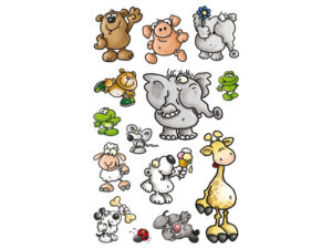 Papieretiket Z Design Kids Dieren 3 Vel