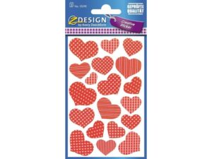 Papieretiket Z Design Creative Pakje A 2 Vel Neon Rode Hart