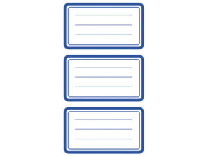 Boeketiket Z Design School Blauw Met Kader 3 Vel