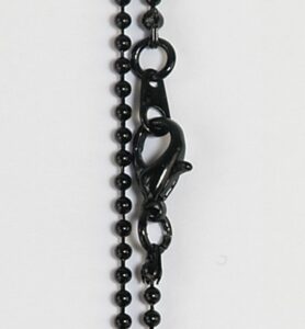 Ballchain Zwart Met Slot 1,6 Mm 80cm