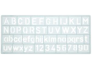 Sjabloon Westcott Cijfers En Letters 10mm Hoog. 148x65mm