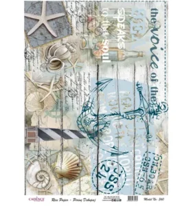 Cadence Rijst Decoupage Papier 360 30x42 Cm Maritiem