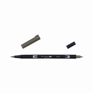 Tombow Abt Dual Brush Pen Warm Grey 8 Nr N49